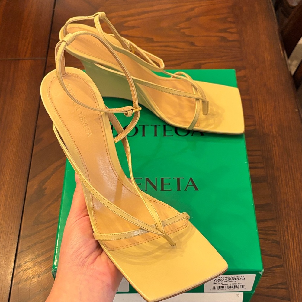 Bottega Veneta Cane Sugar Wedge Sandals
